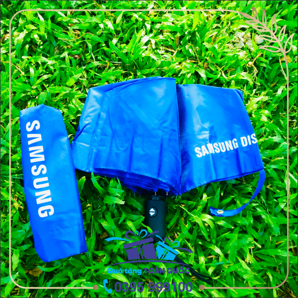ô dù gập 3 tự động 2 chiều, ô dù in logo Samsung, quà tặng tết, quà tặng dưới 150k, ô dù quảng cáo, quà tặng công nhân giá rẻ, quà tặng doanh nghiệp