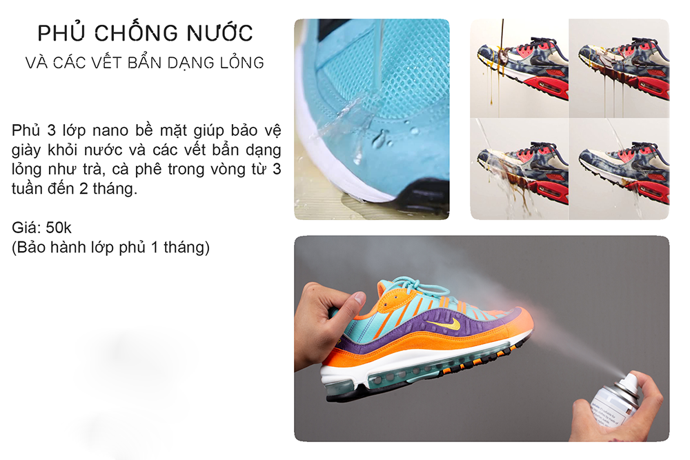 Gói phủ nano chống thấm nước cho giày tại XIMO
