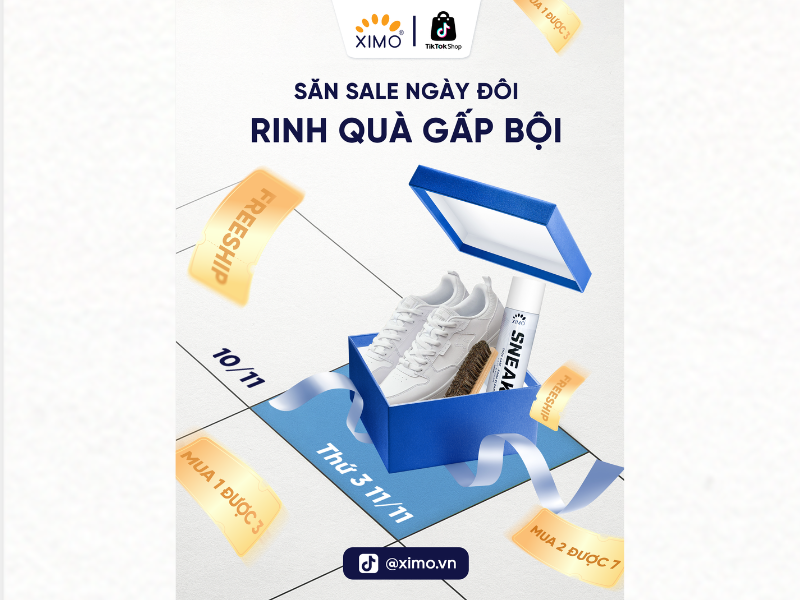 SĂN SALE NGÀY ĐÔI – RINH QUÀ GẤP BỘI CÙNG XIMO TẠI TIKTOK SHOP NGÀY 11/11