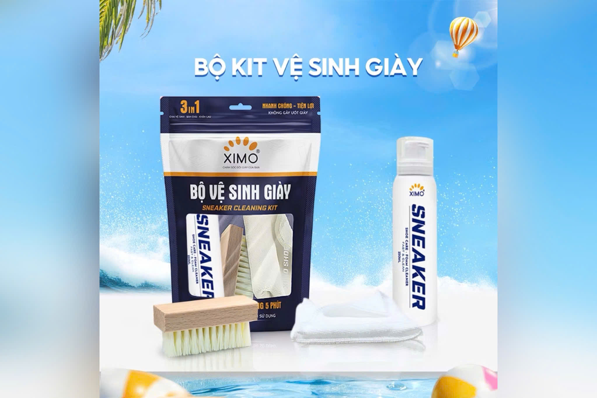 BÍ QUYẾT GIỮ GIÀY LUÔN SẠCH – GỌN – MỚI CÙNG BỘ KIT VỆ SINH GIÀY XIMO