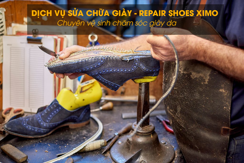 Dịch vụ sửa chữa giày dép repair làm mới đồ da tại Hà Nội