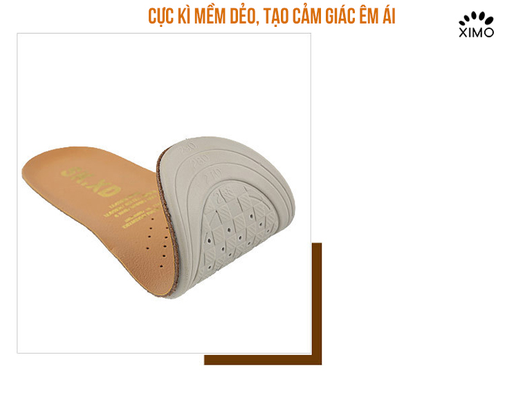 Lót giày da bò cao cấp êm chân khử mùi tốt sức khỏe- Tăng 1Size (LGD06)