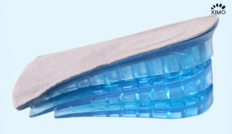 Lót giày tăng 4,5cm 3 nấc silicon nửa bàn loại L2 - Black (Bán Chạy)