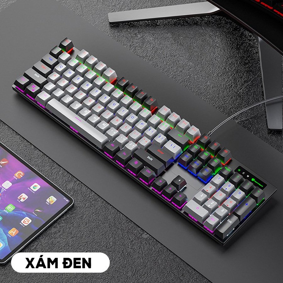 Bàn phím cơ Panstan Pk200 dòng Blue switch Led đổi màu chuyên Game