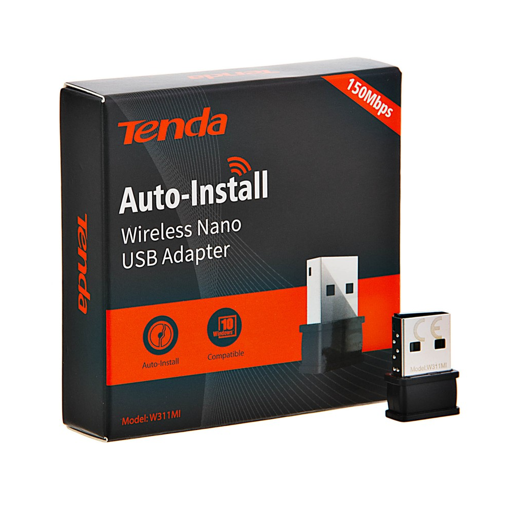USB Thu Wifi Tenda W311Mi Mini AX300Mbps (Không anten, 150Mbps)