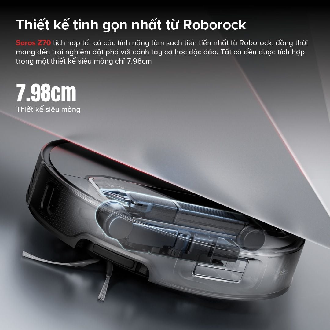 Robot Hút Bụi Lau Nhà Roborock Saros Z70