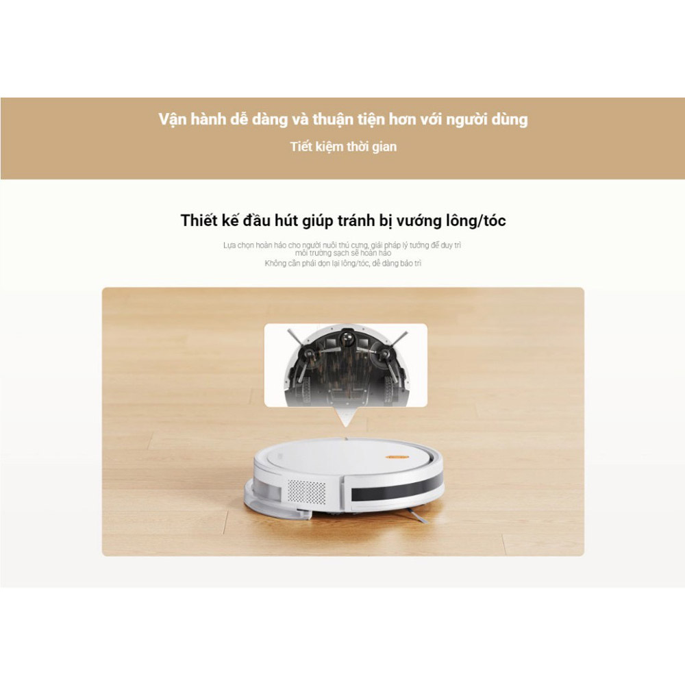 Robot hút bụi lau nhà Xiaomi Vacuum E5 (Đen + Trắng)