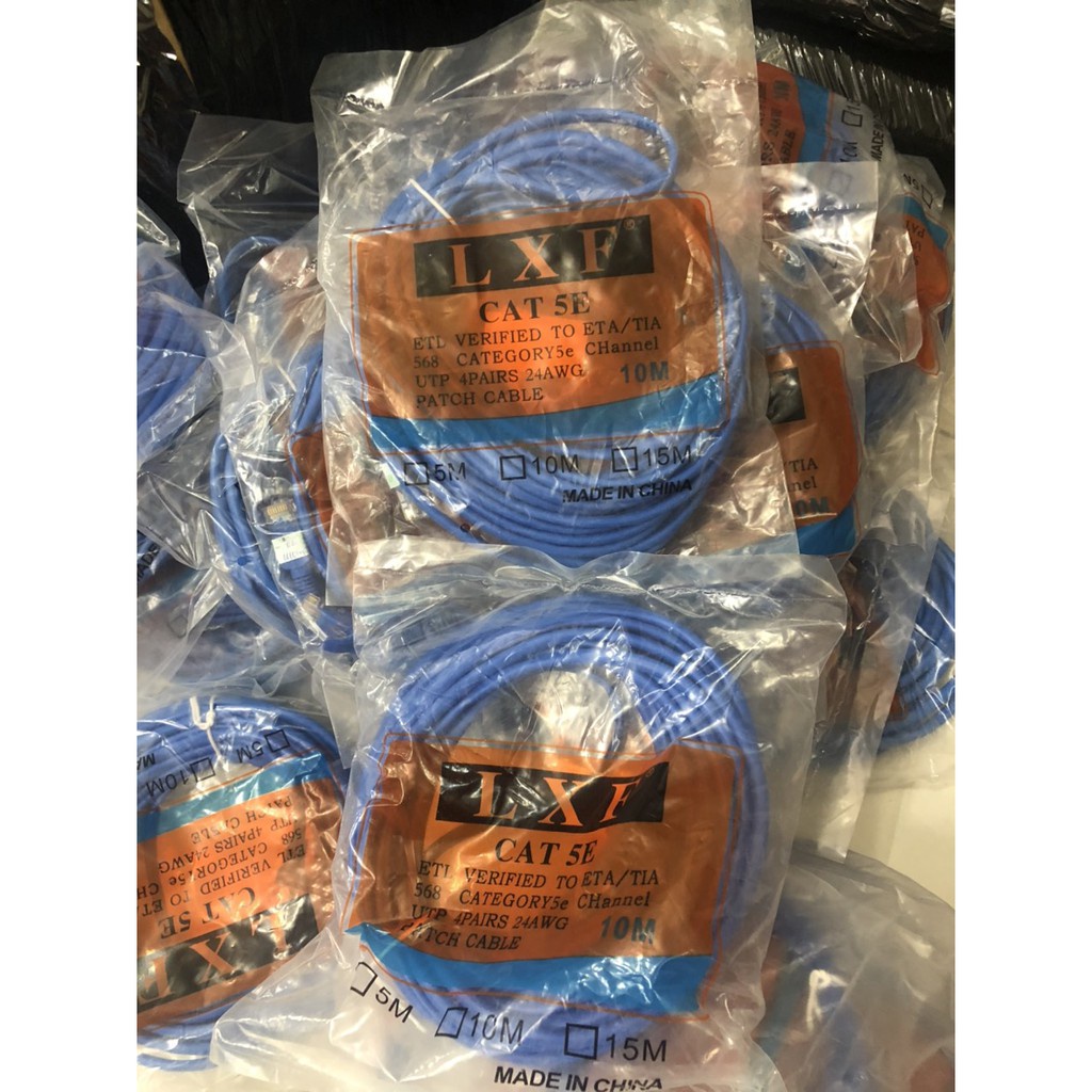 Dây Mạng Cat5 Bấm Sẵn 2 Đầu Dài 5m - 50m - Dây Mạng Lan/ Internet loại tốt