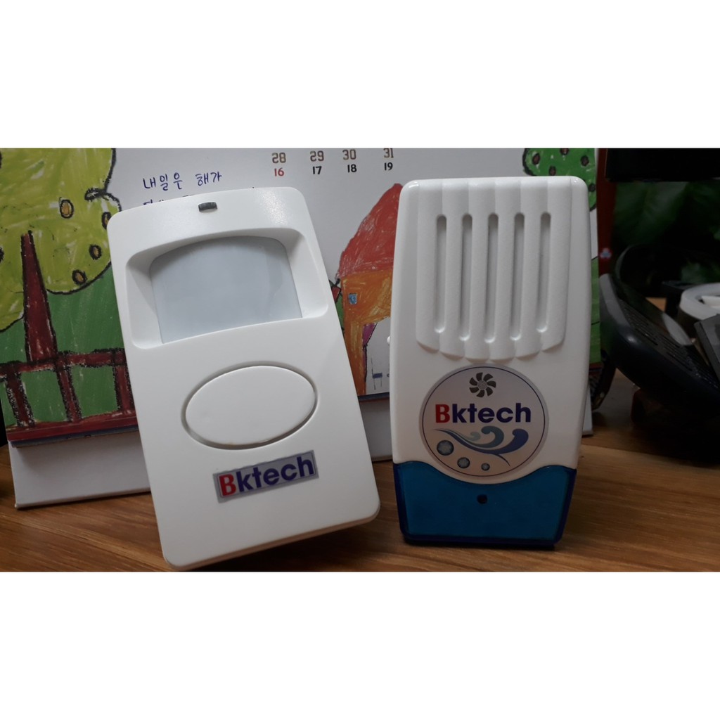 Chuông Báo Khách, Báo Trộm Không Dây BKTech BK68 ( Kèm Pin 9V)