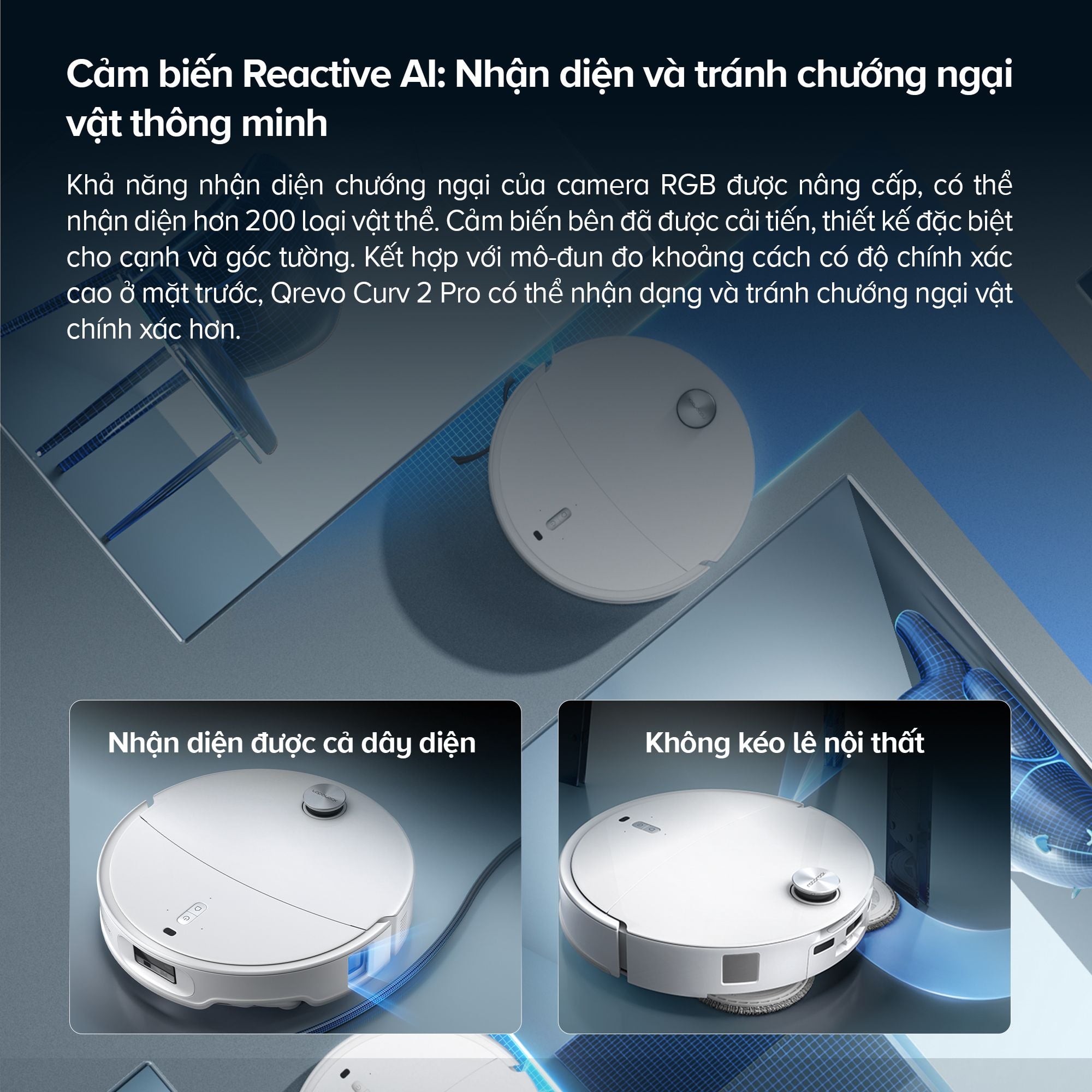 Robot Hút Bụi Lau Nhà Roborock Qrevo Curv 2 Pro