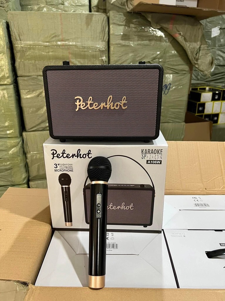 Loa Bluetooth Karaoke Mini Peterhot A106W