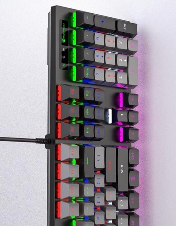 Bàn phím cơ Panstan Pk200 dòng Blue switch Led đổi màu chuyên Game