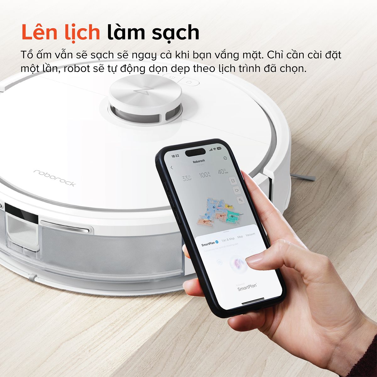 Robot hút bụi lau nhà Roborock Q7 TF (Đen/Trắng)