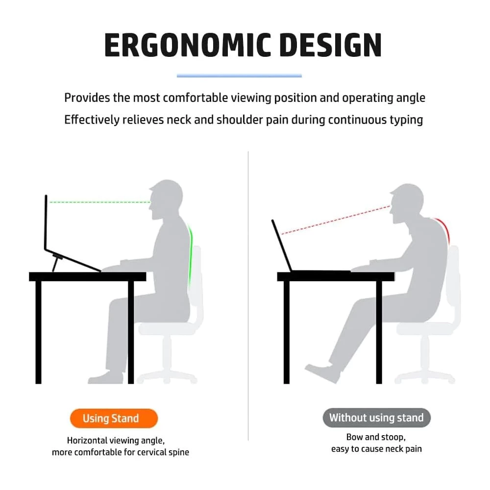 2 Chân Đế Laptop Mini Có Thể Gập Lại, Bàn Phím Máy Tính Di Động Nâng Với 2 Góc Có Thể Điều Chỉnh, Chân Đế Notebook