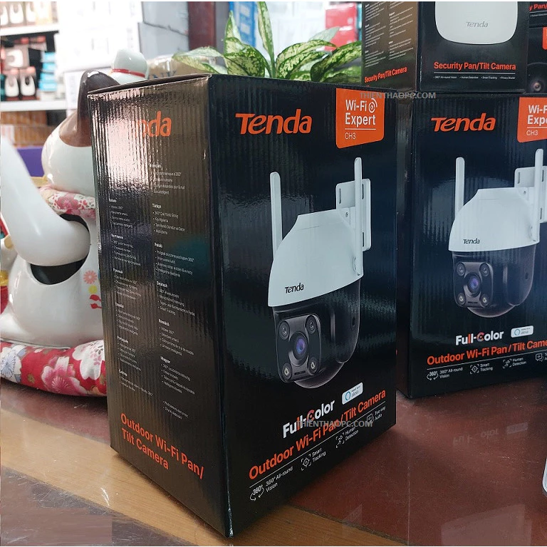 Camera WiFi Quay Quét 360" Ngoài Trời Tenda CH3 Full Màu Ban Đêm ,Còi Đèn ,Đàm Thoại 2 Chiều ( Giá Chưa Bao Gồm Thẻ )