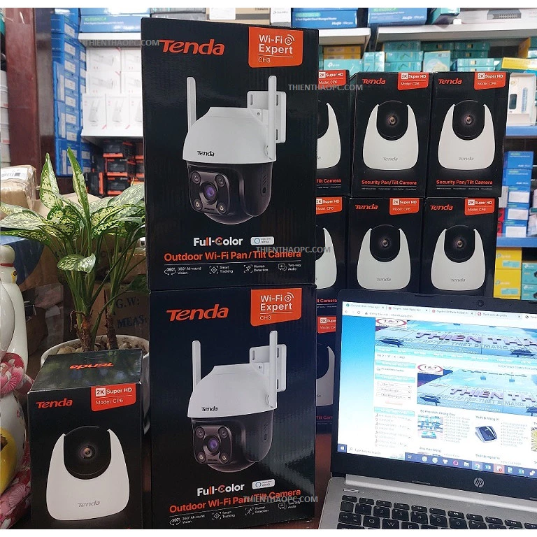 Camera WiFi Quay Quét 360" Ngoài Trời Tenda CH3 Full Màu Ban Đêm ,Còi Đèn ,Đàm Thoại 2 Chiều ( Giá Chưa Bao Gồm Thẻ )
