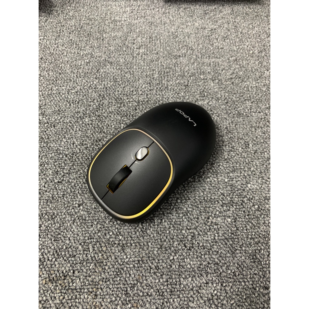 Chuột máy tính không dây LAPOP RM60 led hiệu ứng dùng sạc, bluetooth, click không gây tiếng ồn