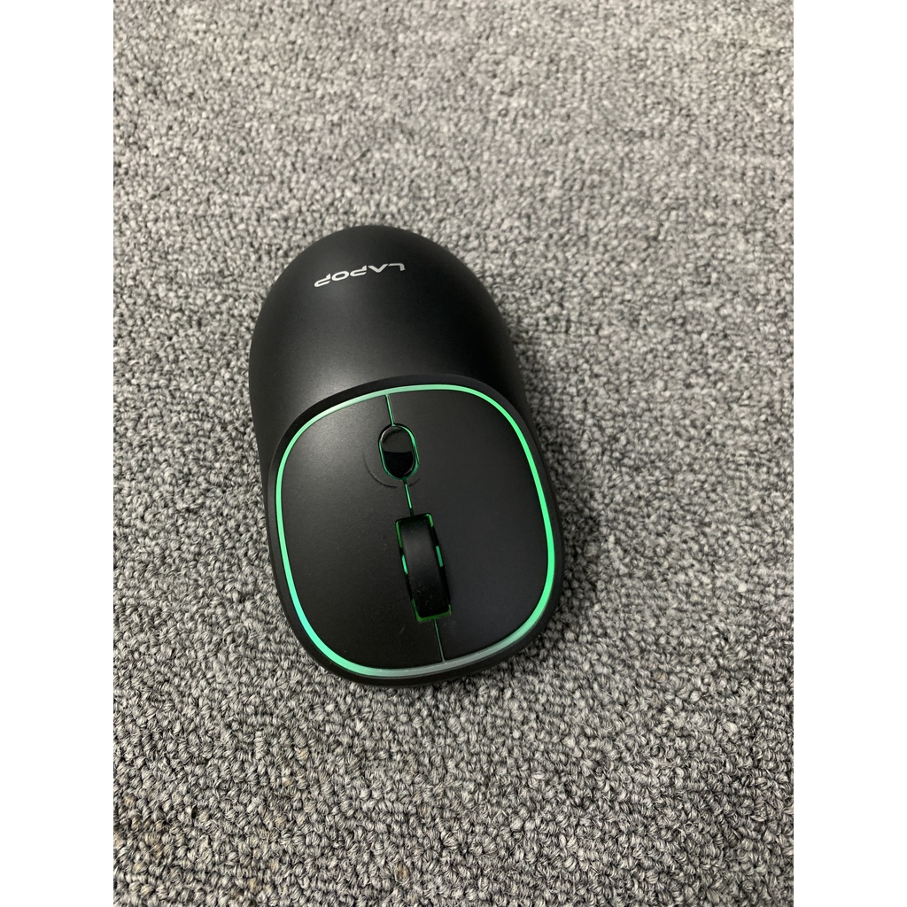 Chuột máy tính không dây LAPOP RM60 led hiệu ứng dùng sạc, bluetooth, click không gây tiếng ồn