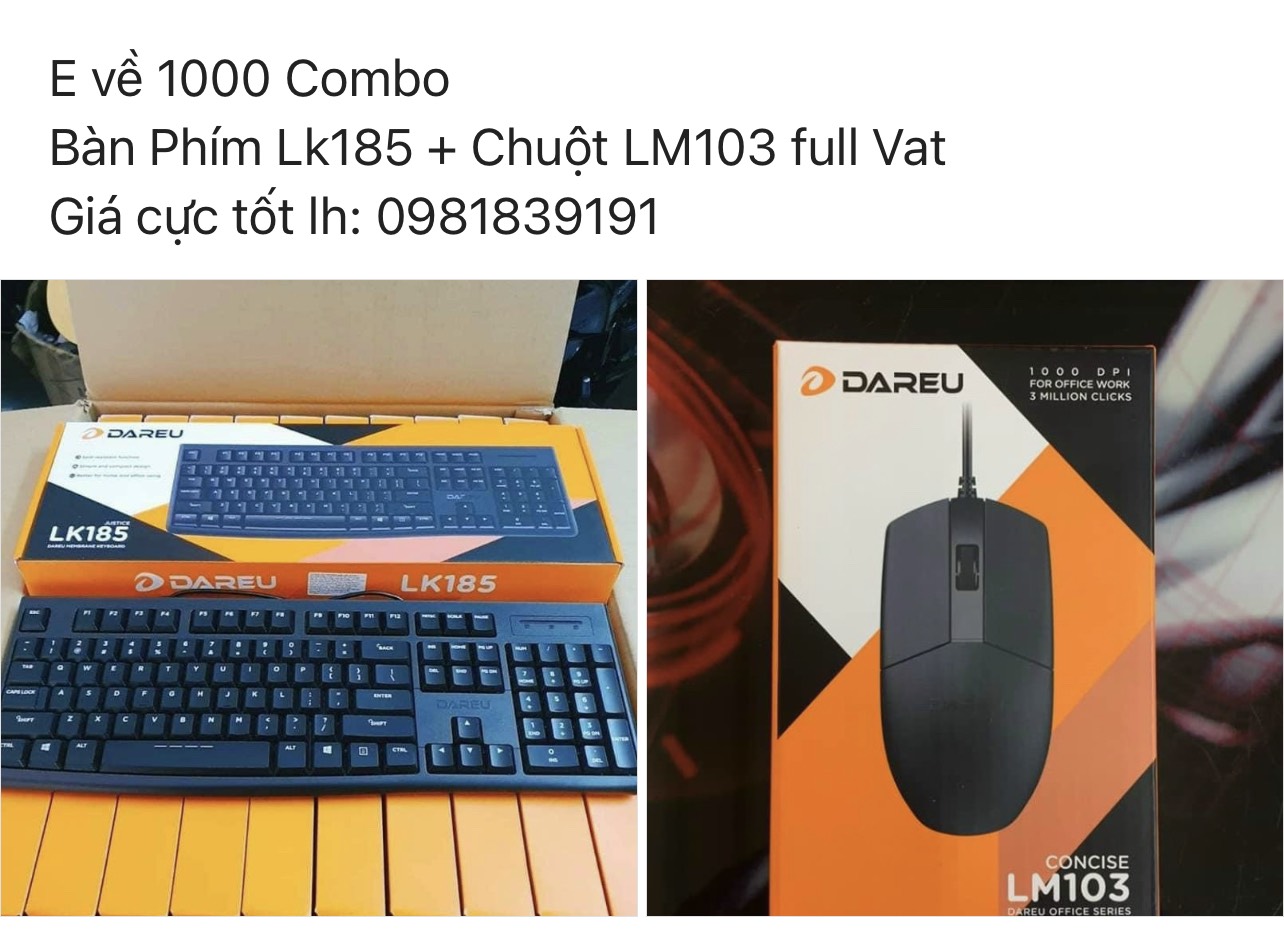 Bàn phím Dareu lk185 + Chuột LM103