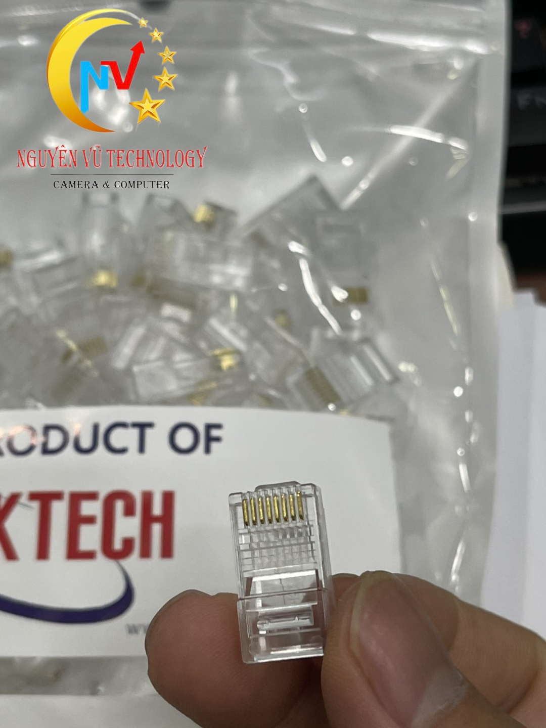 Hạt Bấm Dây Mạng BKTECH (túi 100 hạt)