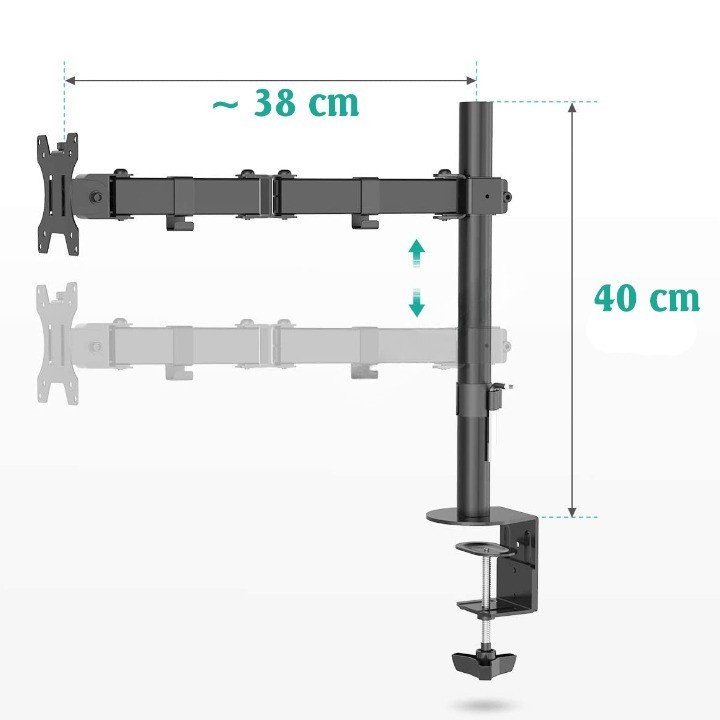 GIÁ ĐỠ MÀN HÌNH MÁY TÍNH GẮN CẠNH BÀN NORTH BAYOU H100 (22-35 INCH)