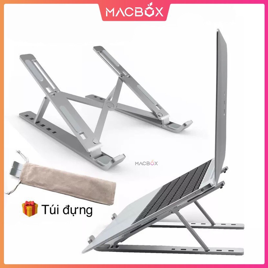 Giá đỡ máy tính xách tay có thể gập lại bằng nhôm có thể điều chỉnh chiều cao