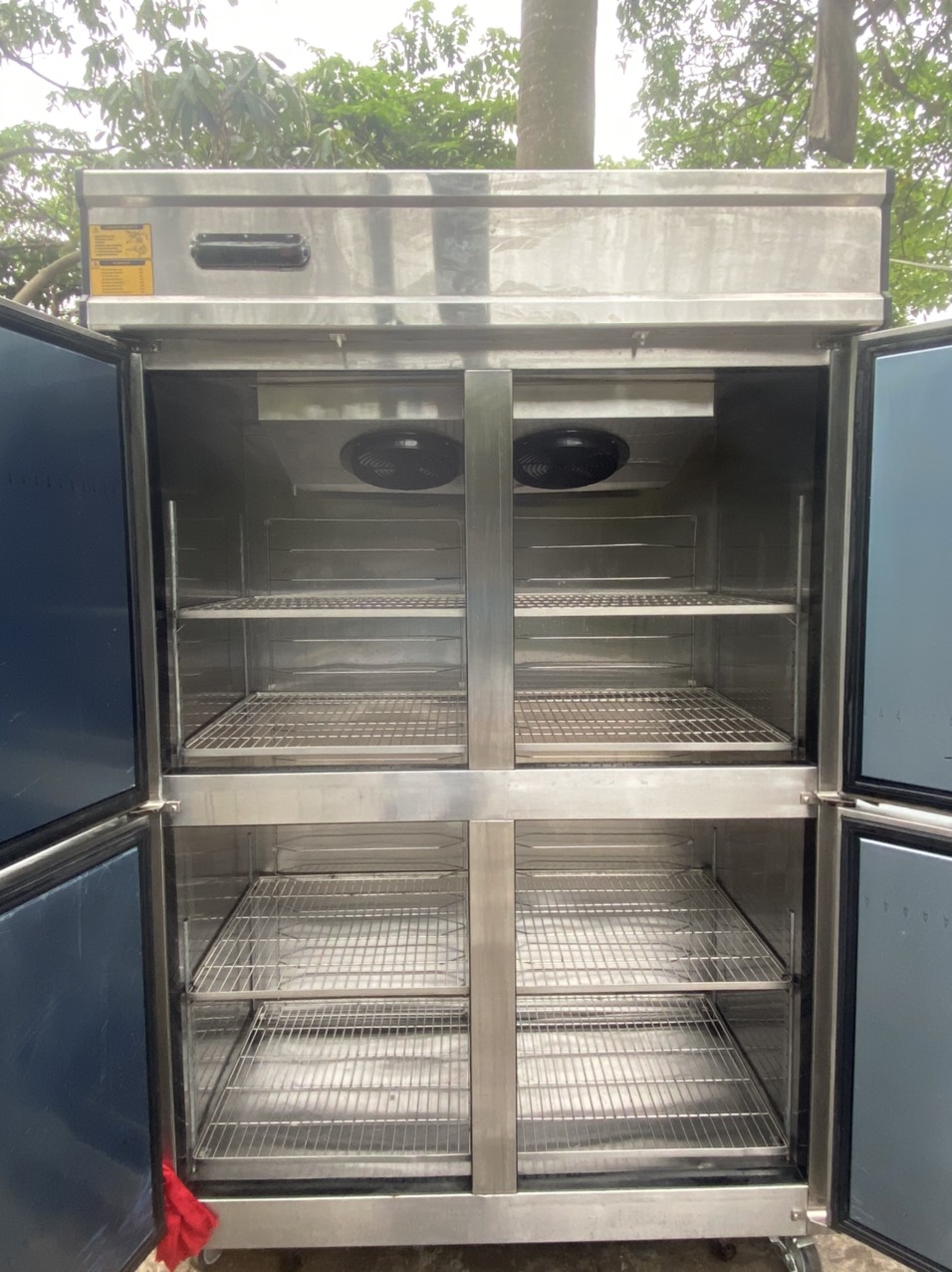 Tủ Đông Inox 4 Cánh Đức Minh 1100L, New 99%- Hàng Chính Hãng