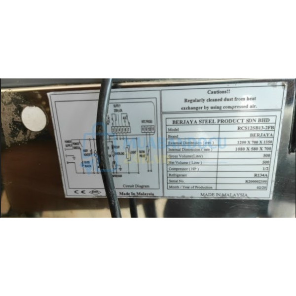 Tủ bánh sinh nhật Berjaya RCF12SB-2FB 1.5m NEW 95%