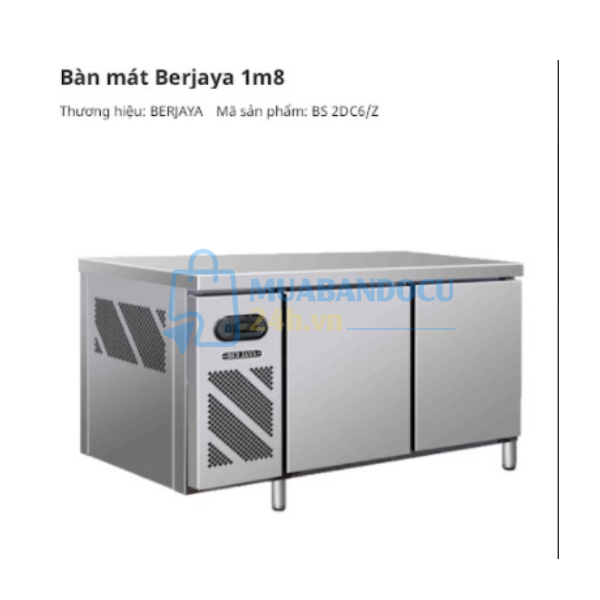 Tủ bàn mát Berjaya 1.8 mét mới 90%