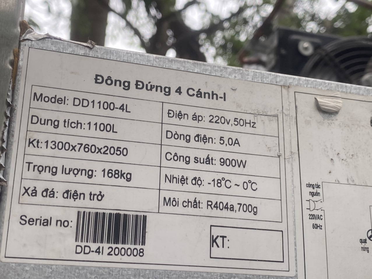 Tủ Đông Inox 4 Cánh Đức Minh 1100L, New 99%- Hàng Chính Hãng