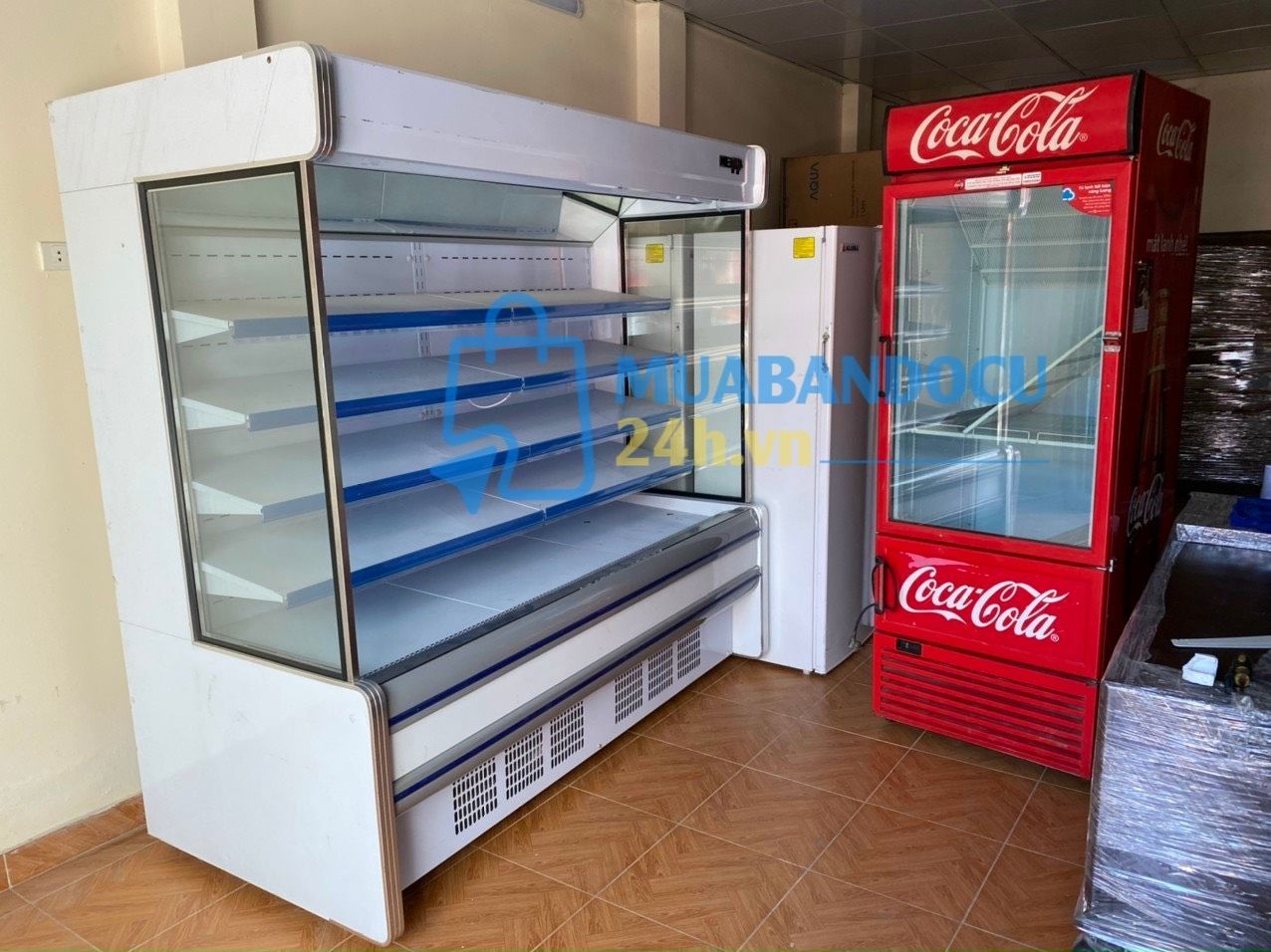 Tủ mát trưng bày siêu thị Vinacool 2 mét, mới 90%