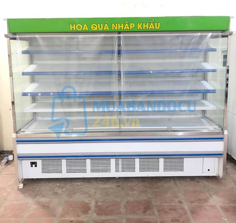 Tủ Mát Trưng Bày Siêu Thị 2,5m, NEW 90%