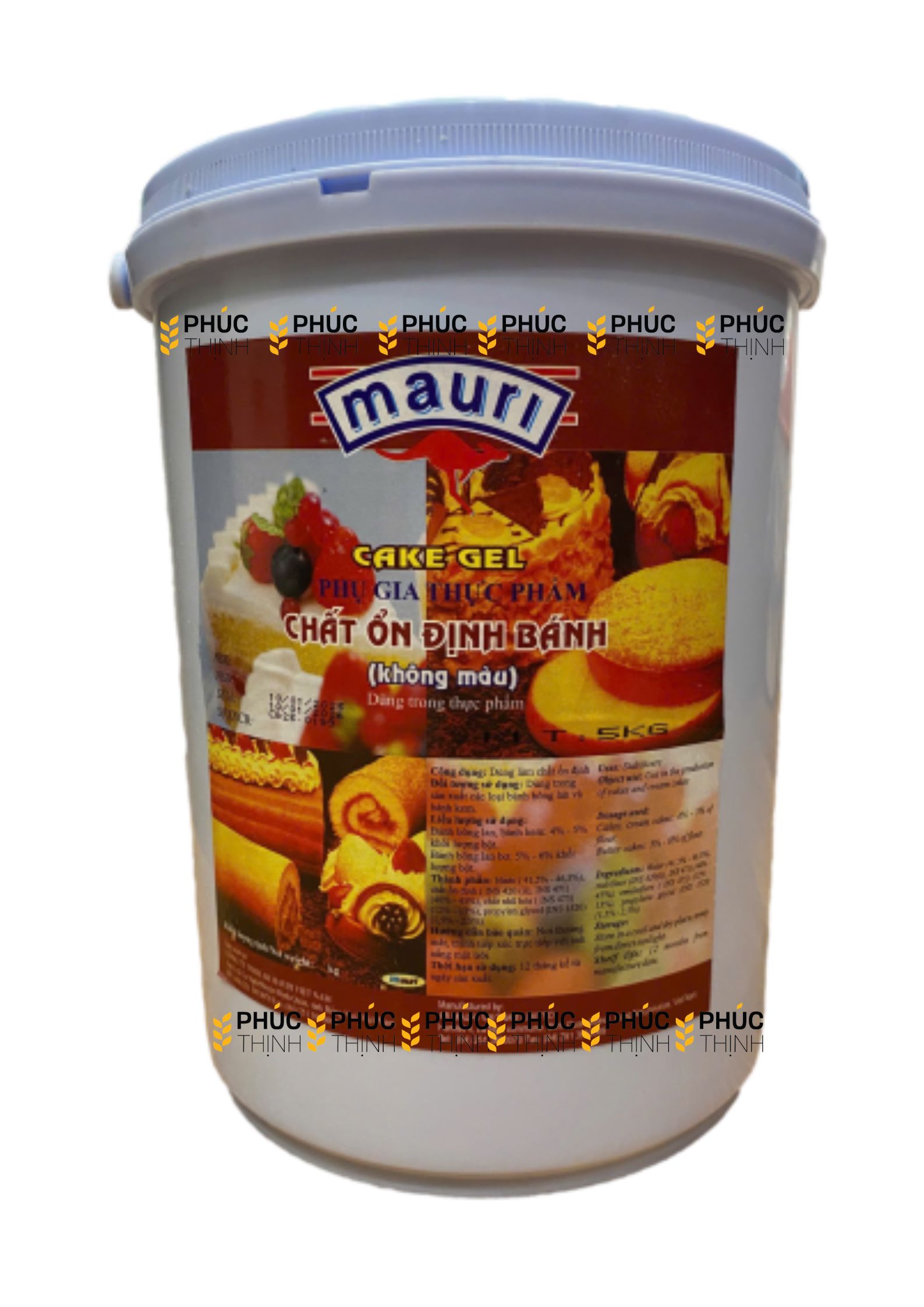 Chất ổn định Cake Gel Mauri (không màu) - 5kg