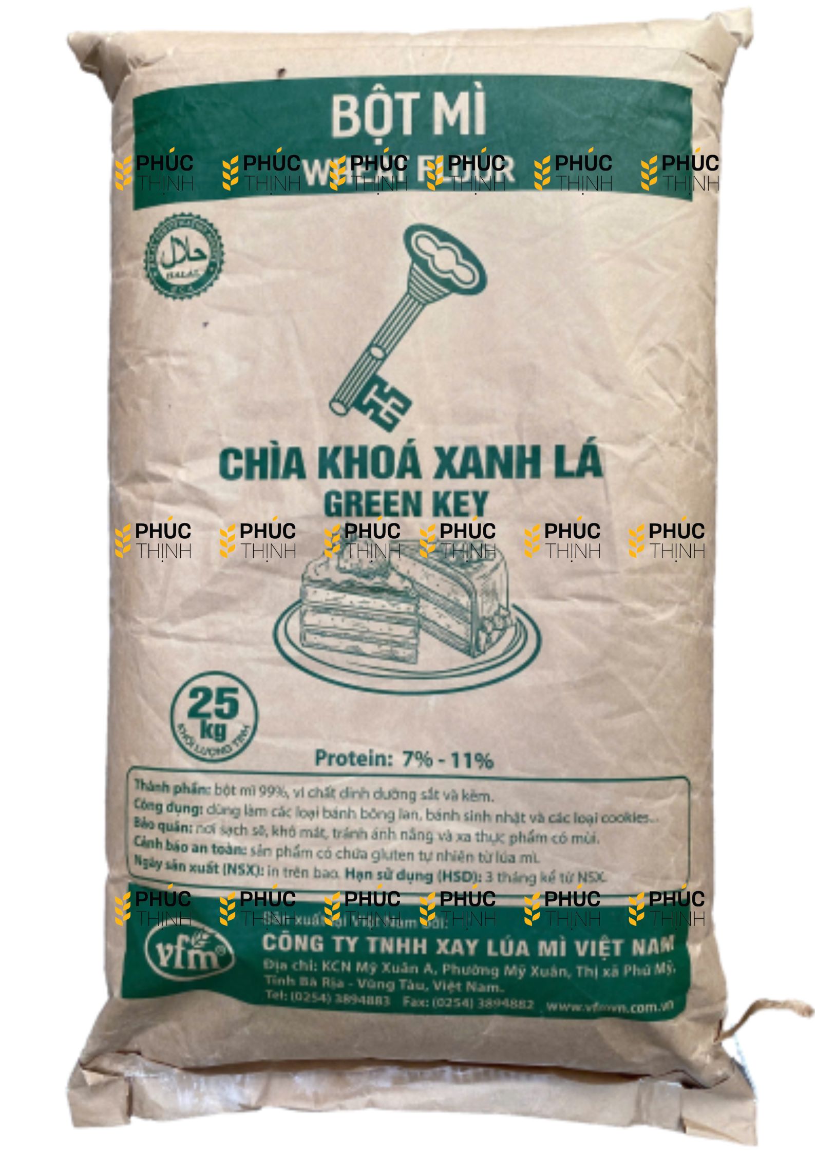 Bột mì Chìa Khóa Xanh Lá - 25kg