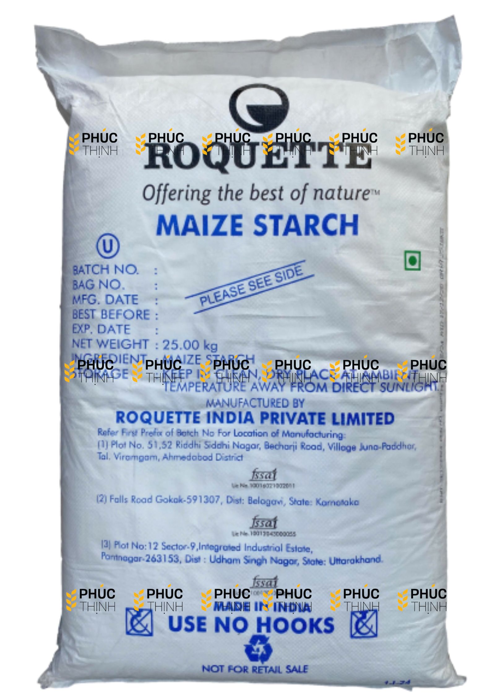 Tinh Bột Bắp Roquette Ấn Độ - 25kg