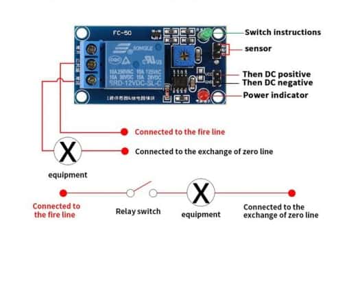 Cảm biến nước mưa Relay 12VDC