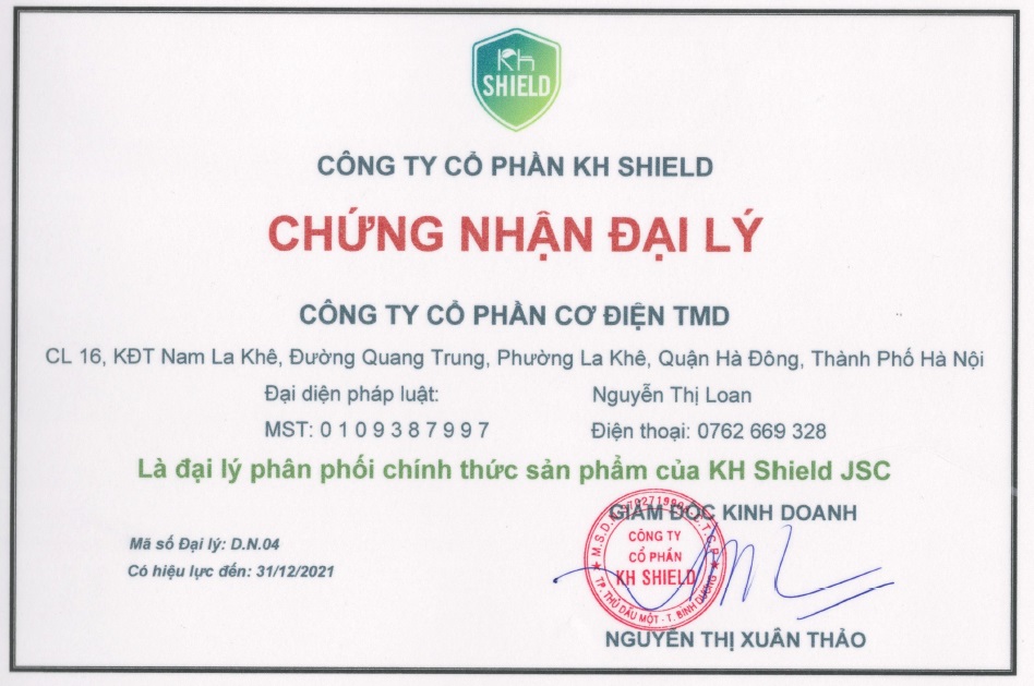 TMD - Một trong các đại lý chính thức đầu tiên phân phối sản phẩm KHShield.