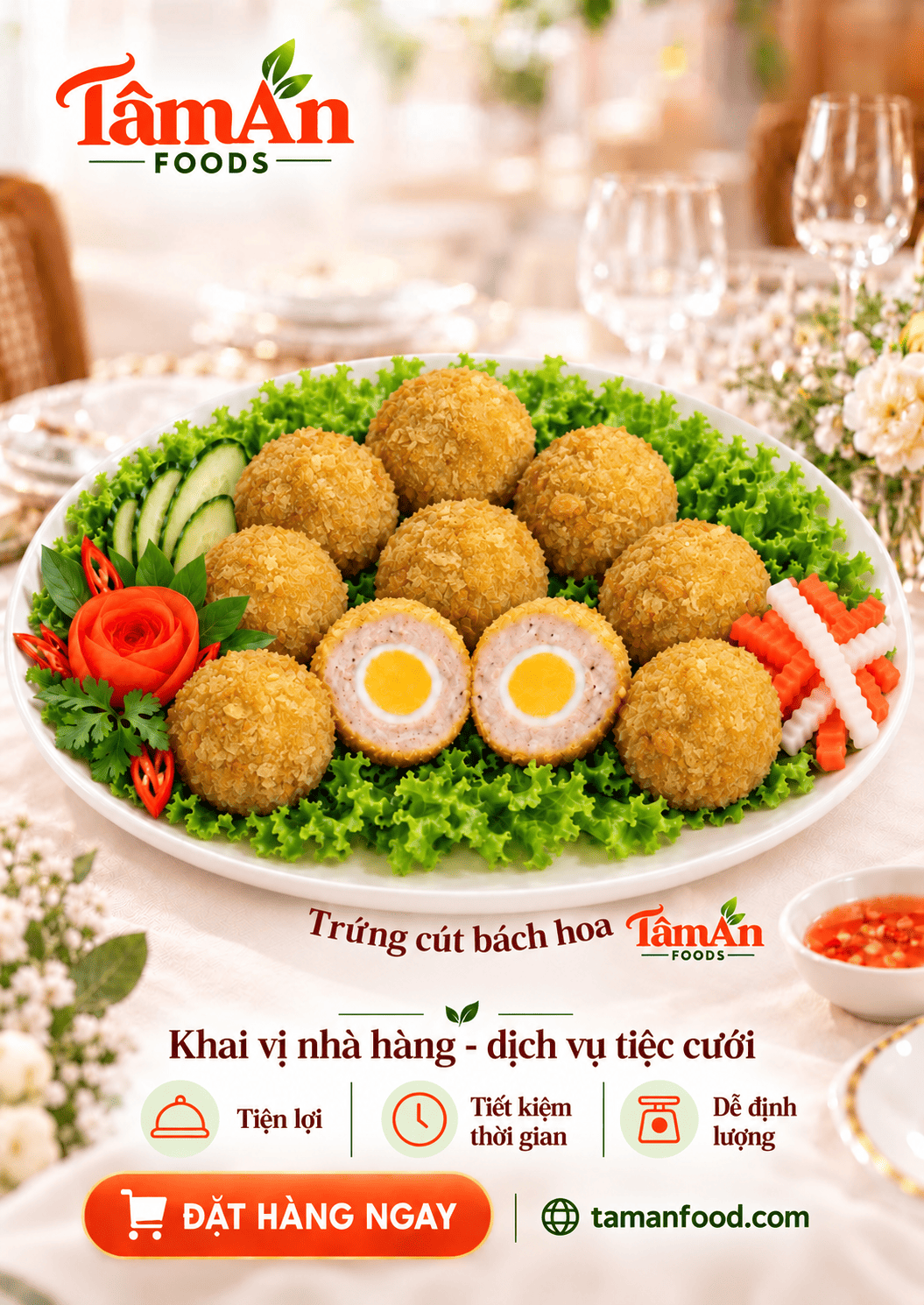 cách làm trứng cút bách hoa