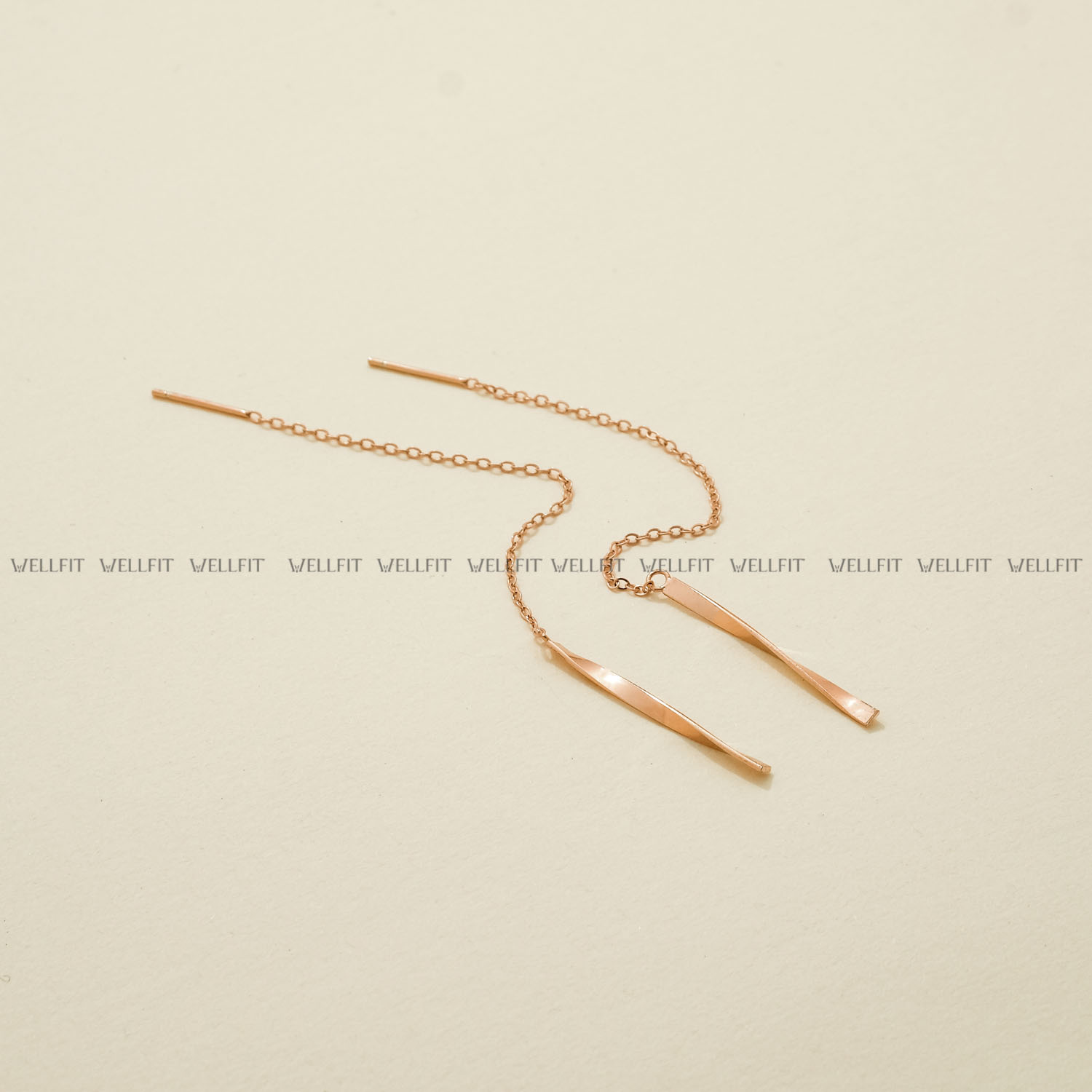 Hoa tai thả sợi mảnh dài phong cách tối giản hiện đại hàn quốc-HTH0035