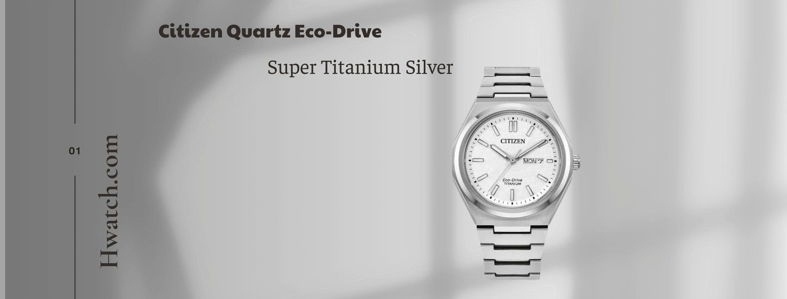 Citizen Quartz Eco-Drive Super Titanium AW0130-85A – Đồng Hồ Nhật Bản Cao Cấp, Mặt Trắng