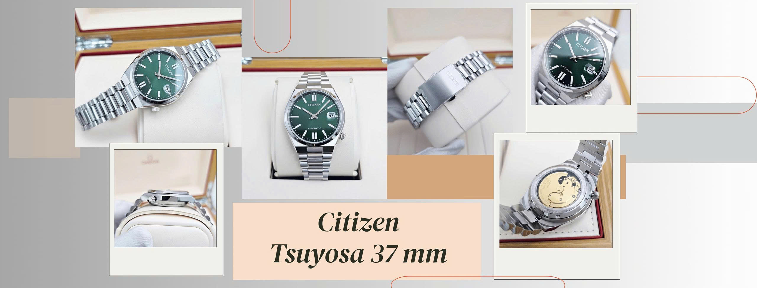 Citizen Tsuyosa 37mm NJ0200-50X Xanh Lá – Đồng hồ Automatic Nhật Bản 2025 | Hwatch