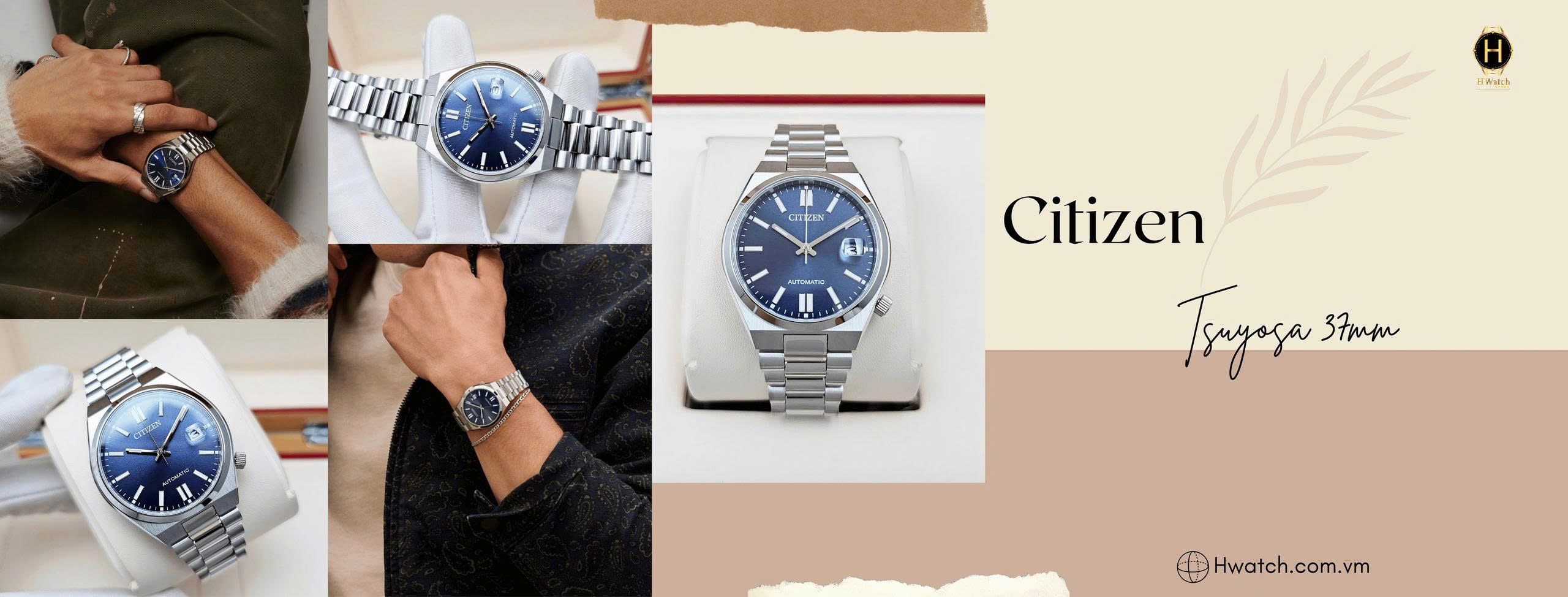 Citizen Tsuyosa 37mm NJ0200-50M Xanh Dương