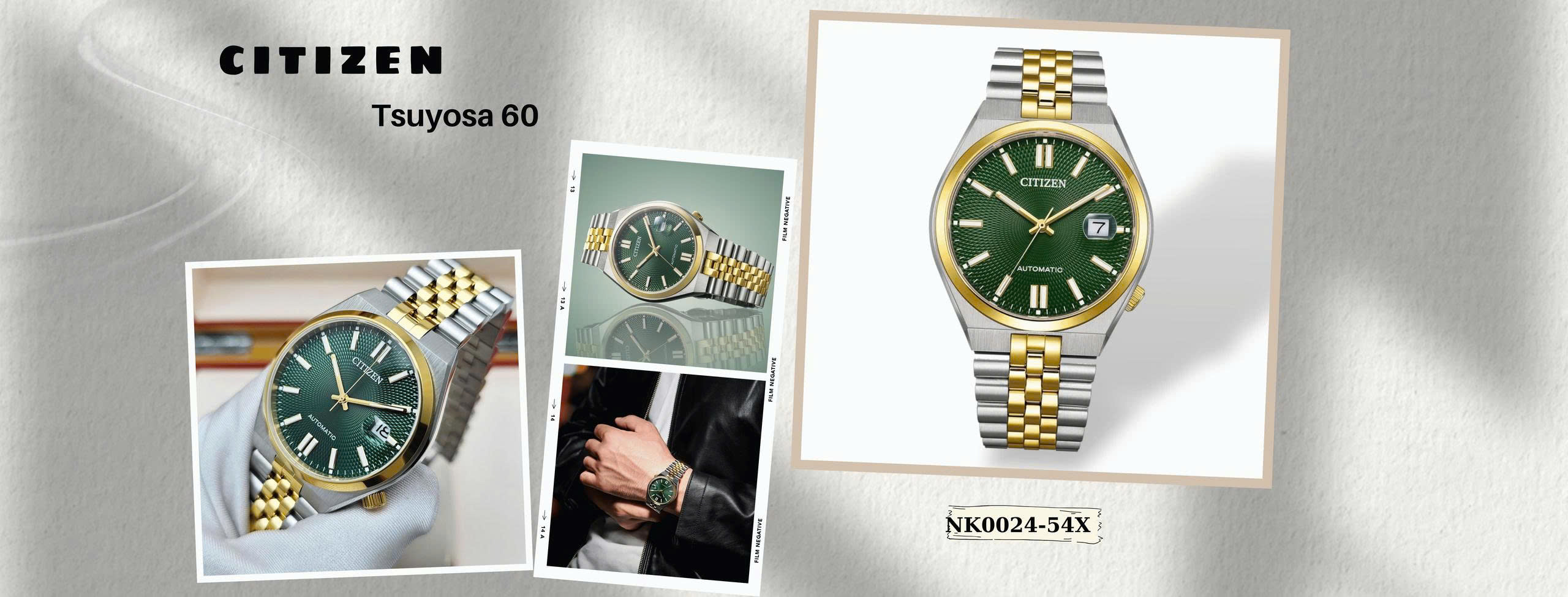 Citizen Tsuyosa 60 NK0024-54X Xanh Rêu – Đồng Hồ Nhật Bản Chính Hãng | Hwatch