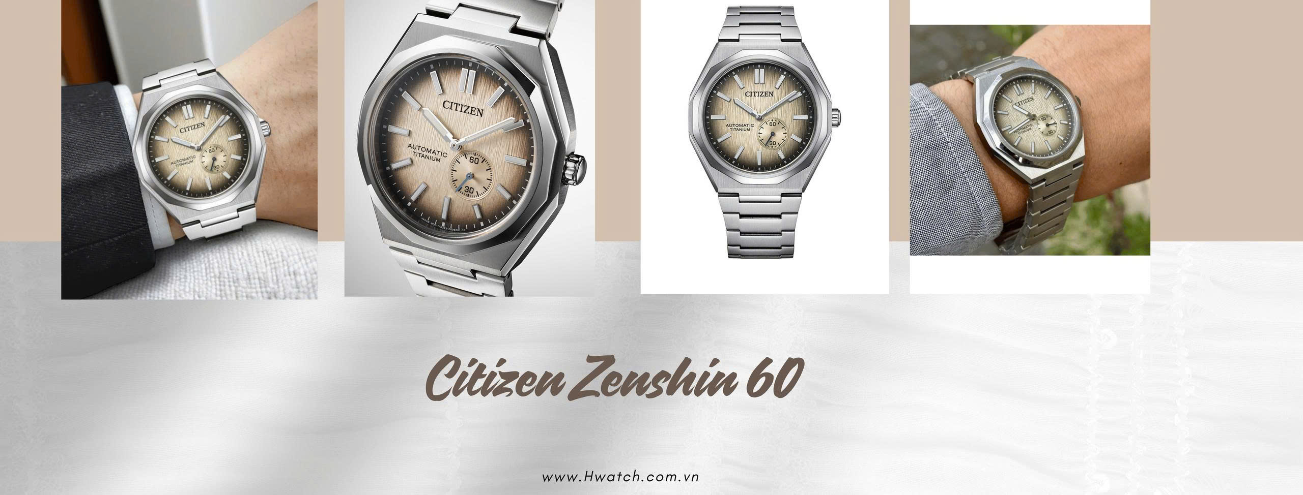 Citizen Zenshin 60 Super Titanium NK5020-58P Gold – Đồng Hồ Nhật Bản Cao Cấp | Hwatch