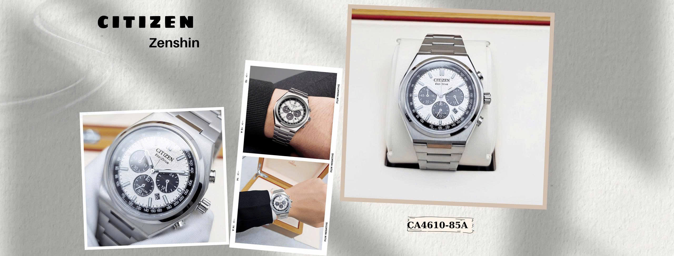 Citizen Zenshin Eco-Drive CA4610-85A trắng – Đồng Hồ Chronograph Sang Trọng Chính Hãng