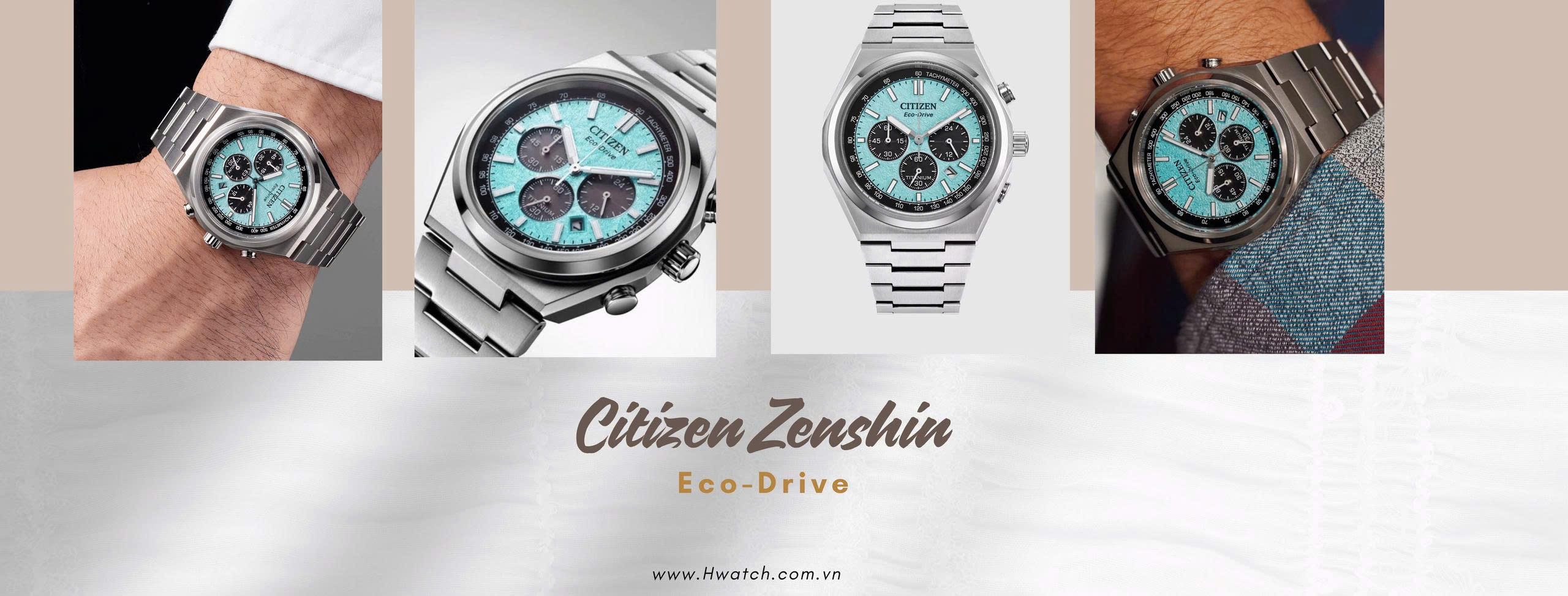 Citizen Zenshin Eco-Drive CA4610-85M Tiffany – Đồng hồ Chronograph Super Titanium chính hãng