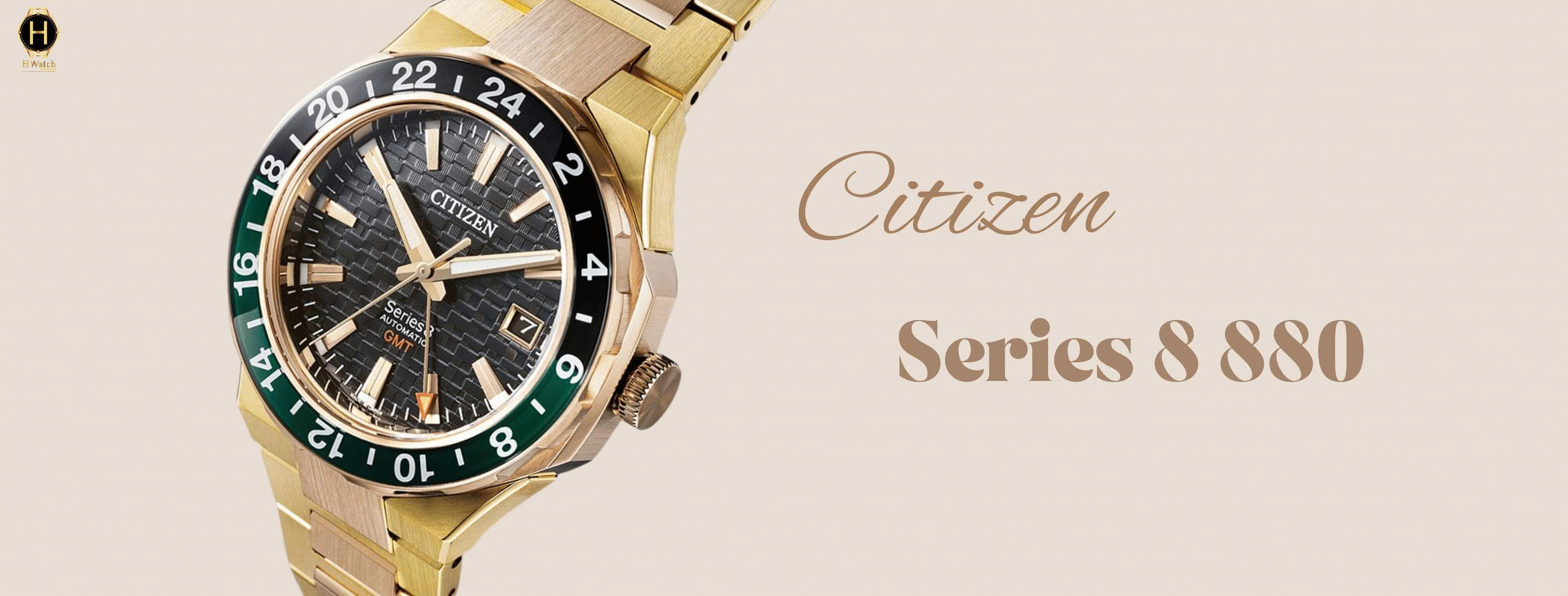 Citizen Series 8 880 GMT NB6033-51E Demi Rose Gold – Đồng Hồ Cao Cấp Nhật Bản