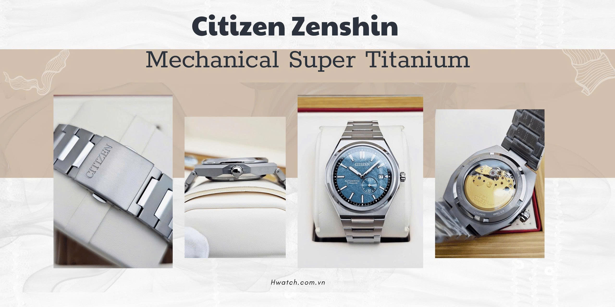 Citizen Automatic Zenshin Mechanical Super Titanium NJ0180-80X xanh lá