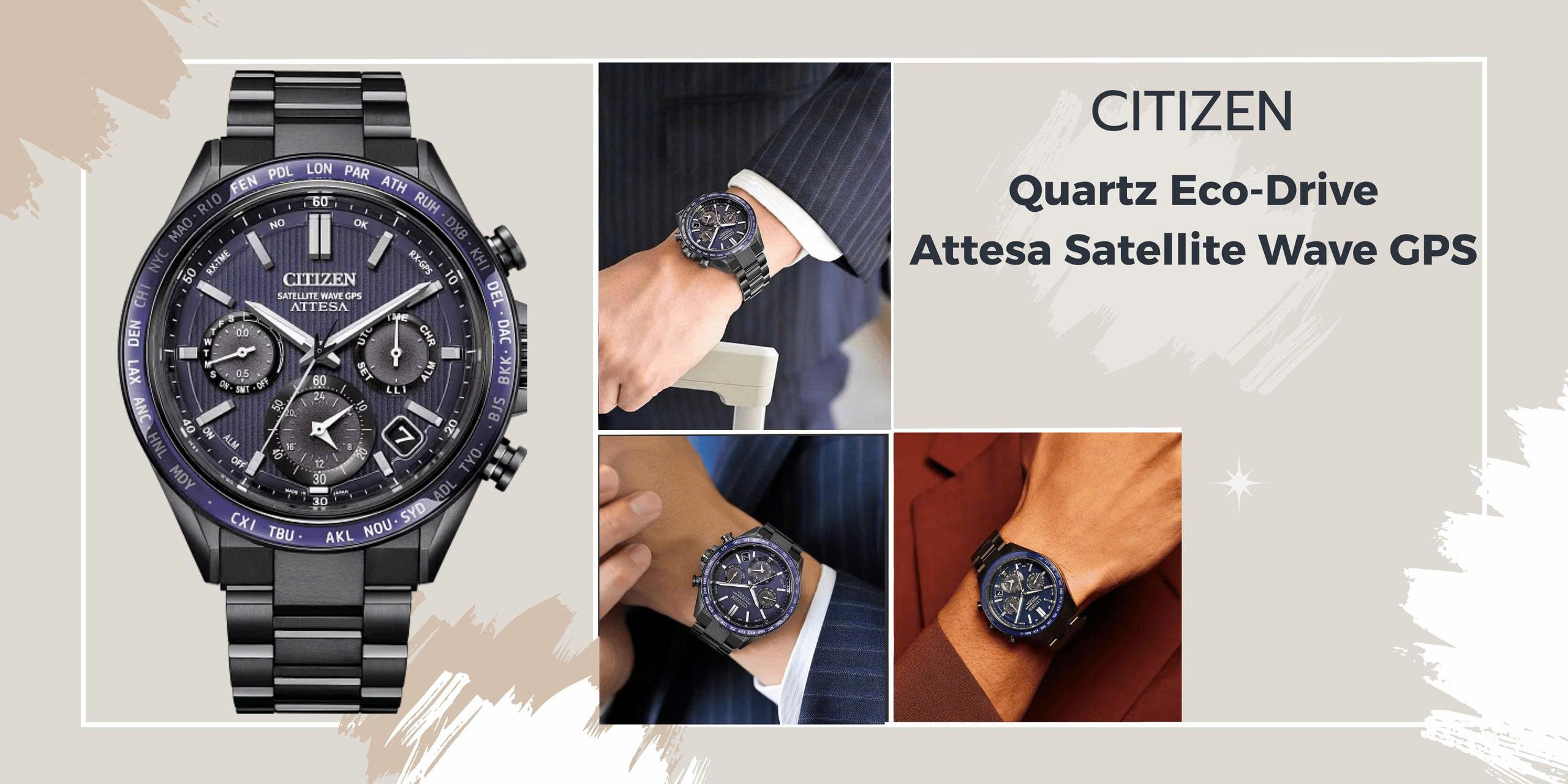 Citizen Quartz Eco-Drive Attesa Satellite Wave GPS CC4059-64L