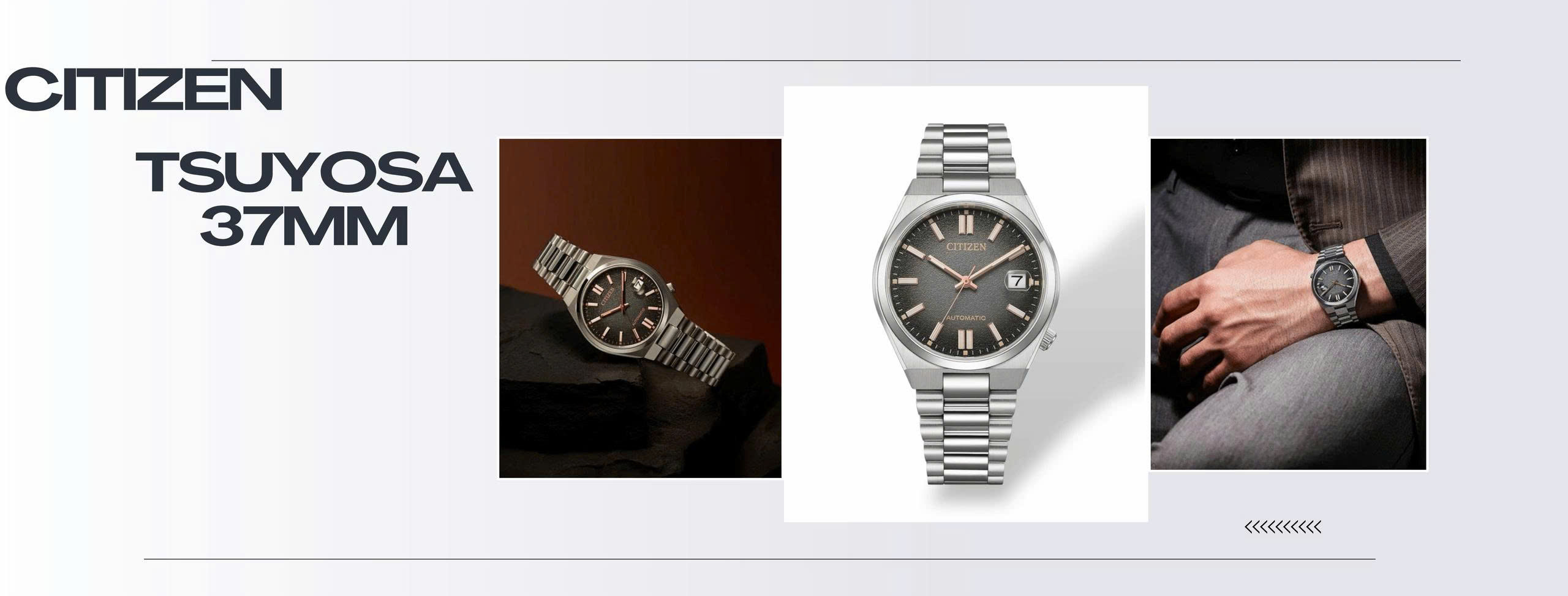 citizen Tsuyosa 37mm NJ0200-50E đen xám